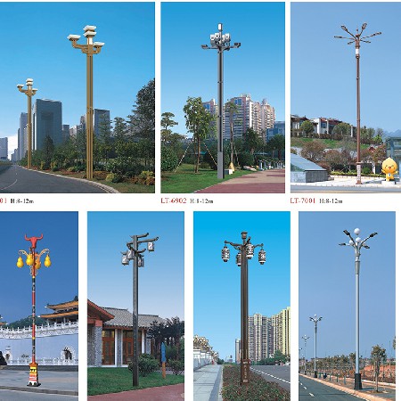 Chinese LED street lights with ethnic characteristics, 8-12m waterproof road landscape lights, highway and city high pole street lights