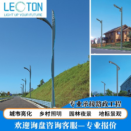 6-10 meter LED city circuit light, urban outdoor waterproof, municipal road lighting, high pole light, single and double arm street light