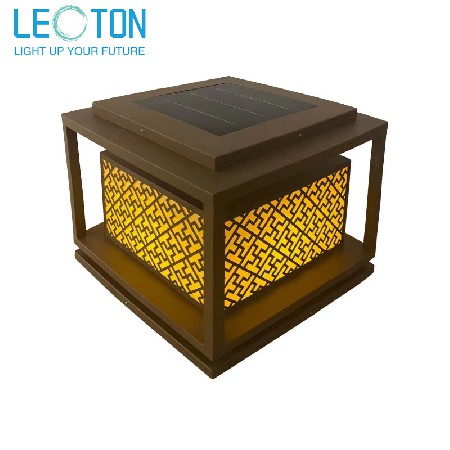 Solar Villa Garden Lawn Lamp Courtyard Outdoor Waterproofing New Chinese Style Lawn Lamp Park Classical Pillar Headlight