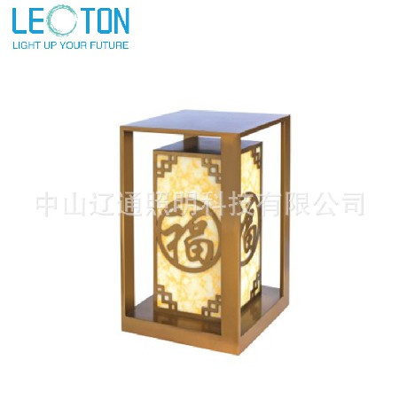 Zhongshan manufacturer's Chinese minimalist column head lamp, villa courtyard wall lamp, outdoor wall column head lamp