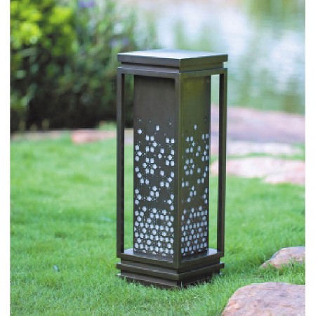 New Chinese style column head lamp Villa Park Courtyard lamp Outdoor garden Waterproof square column Grass lamp Scenic area column head lamp